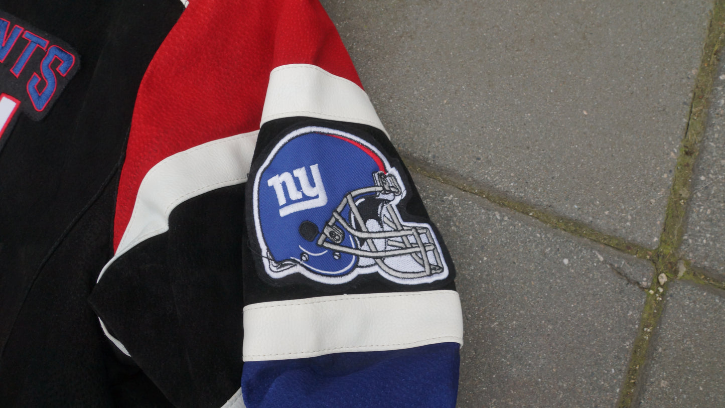 New York Giants Leather/Suede Varsity Jacket (XXL)