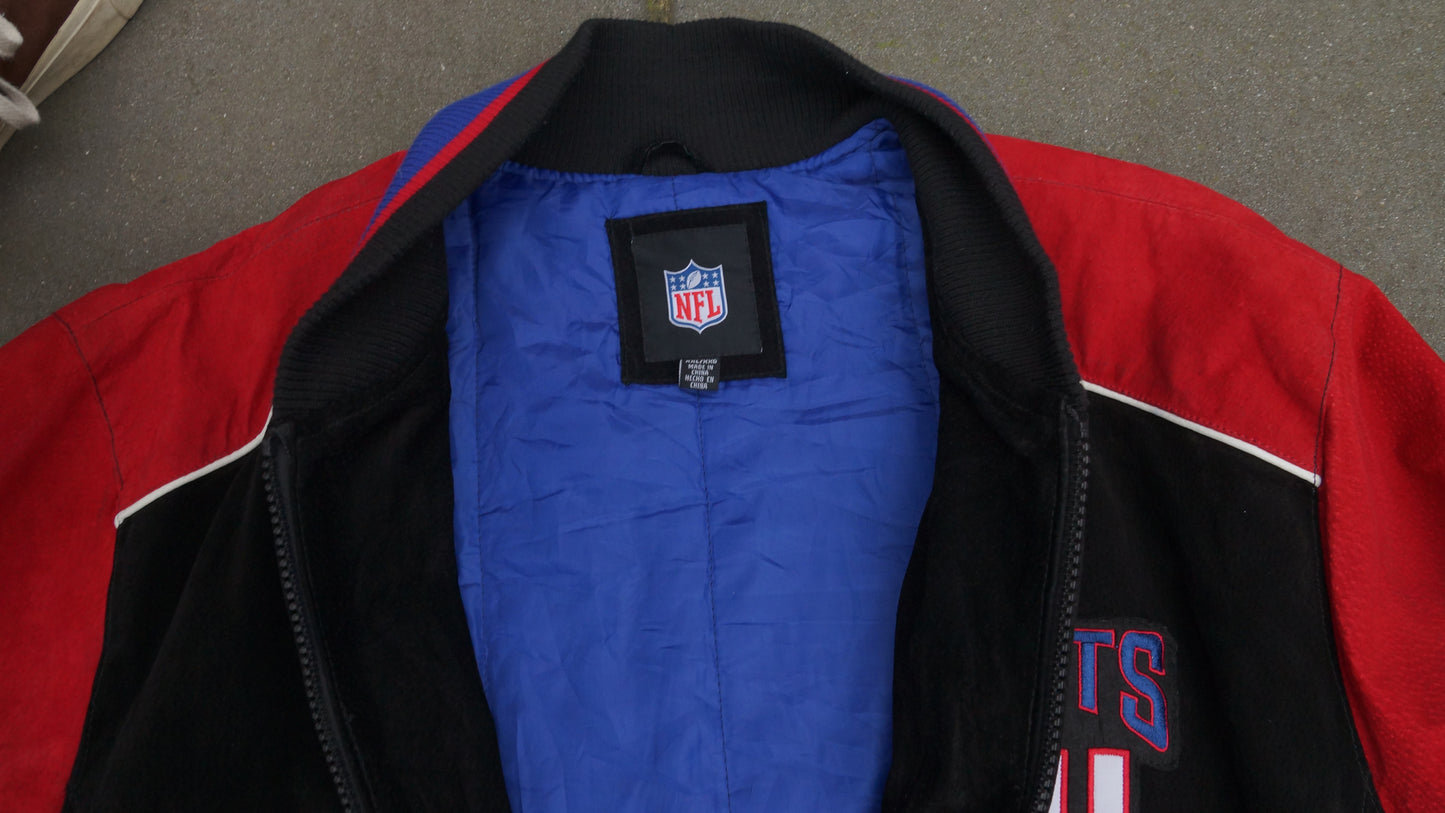 New York Giants Leather/Suede Varsity Jacket (XXL)