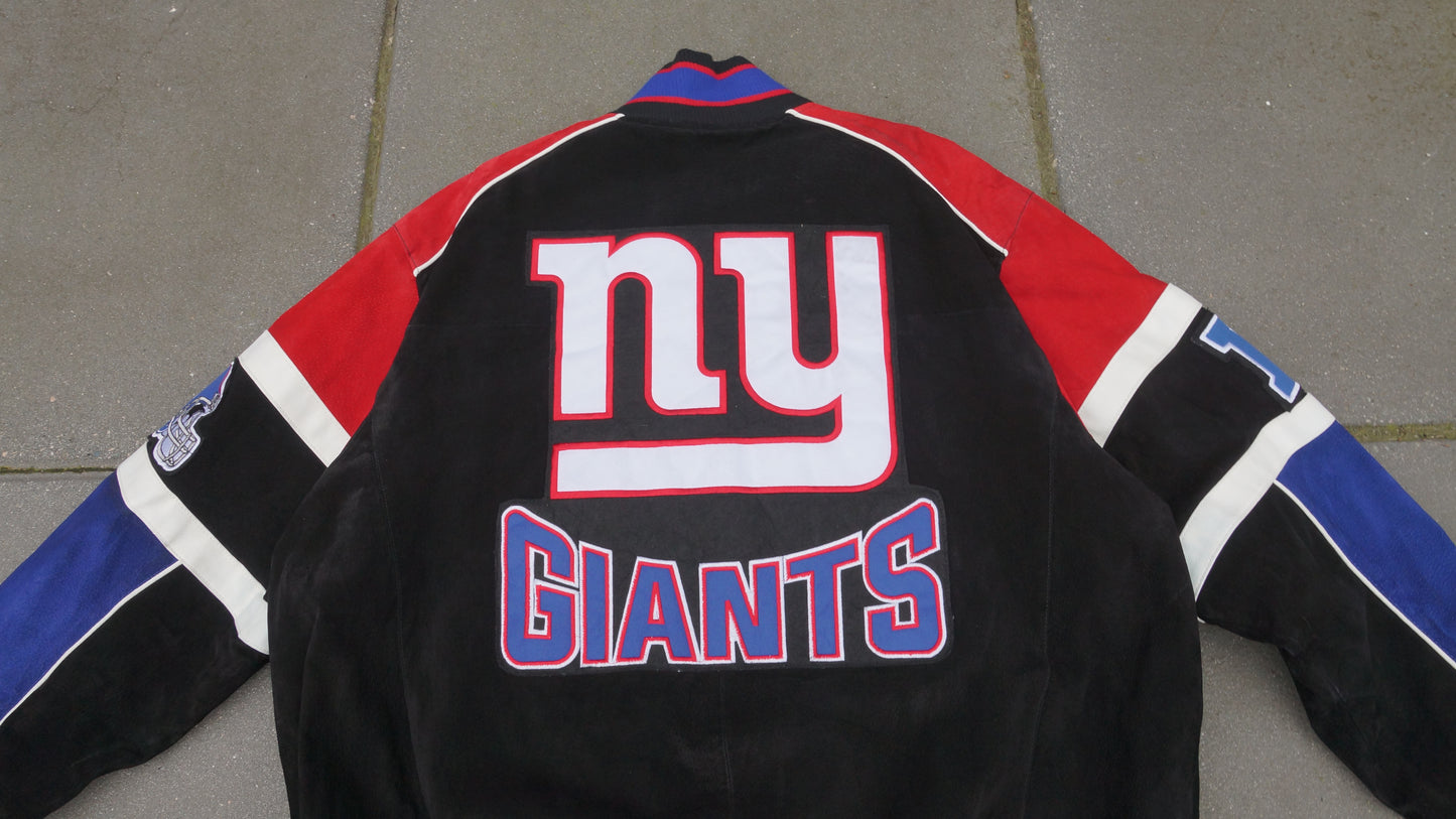 New York Giants Leather/Suede Varsity Jacket (XXL)